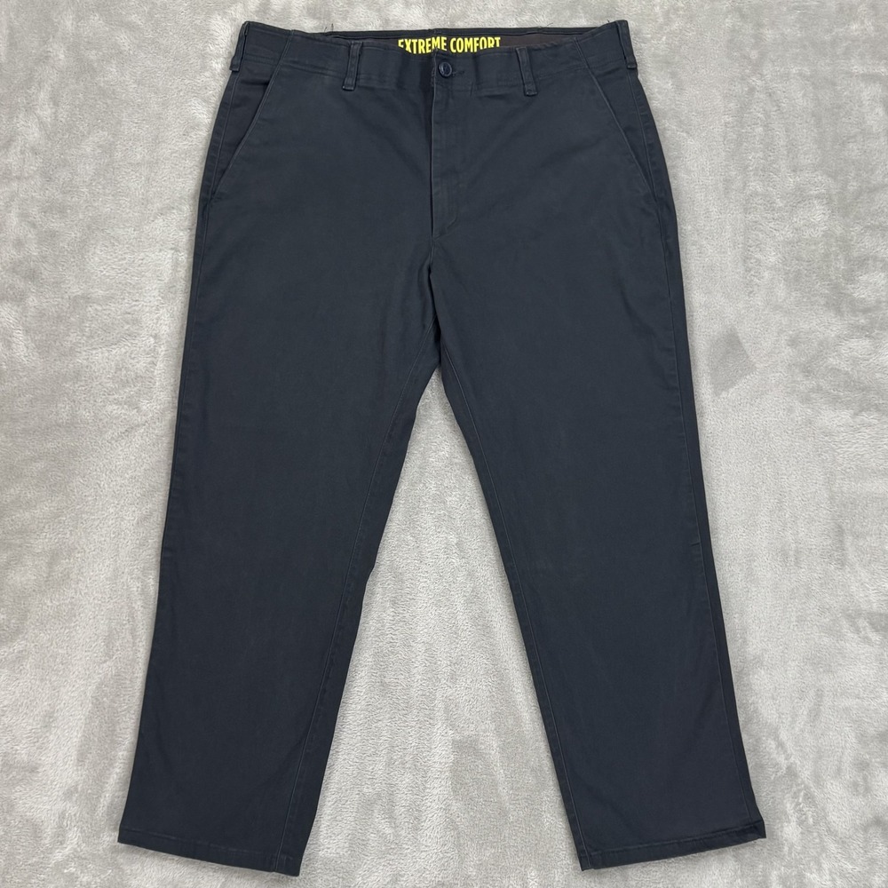 Lee Pants Mens 44x32 Extreme Comfort Blue Chino Soft Workwear Stretch Straight